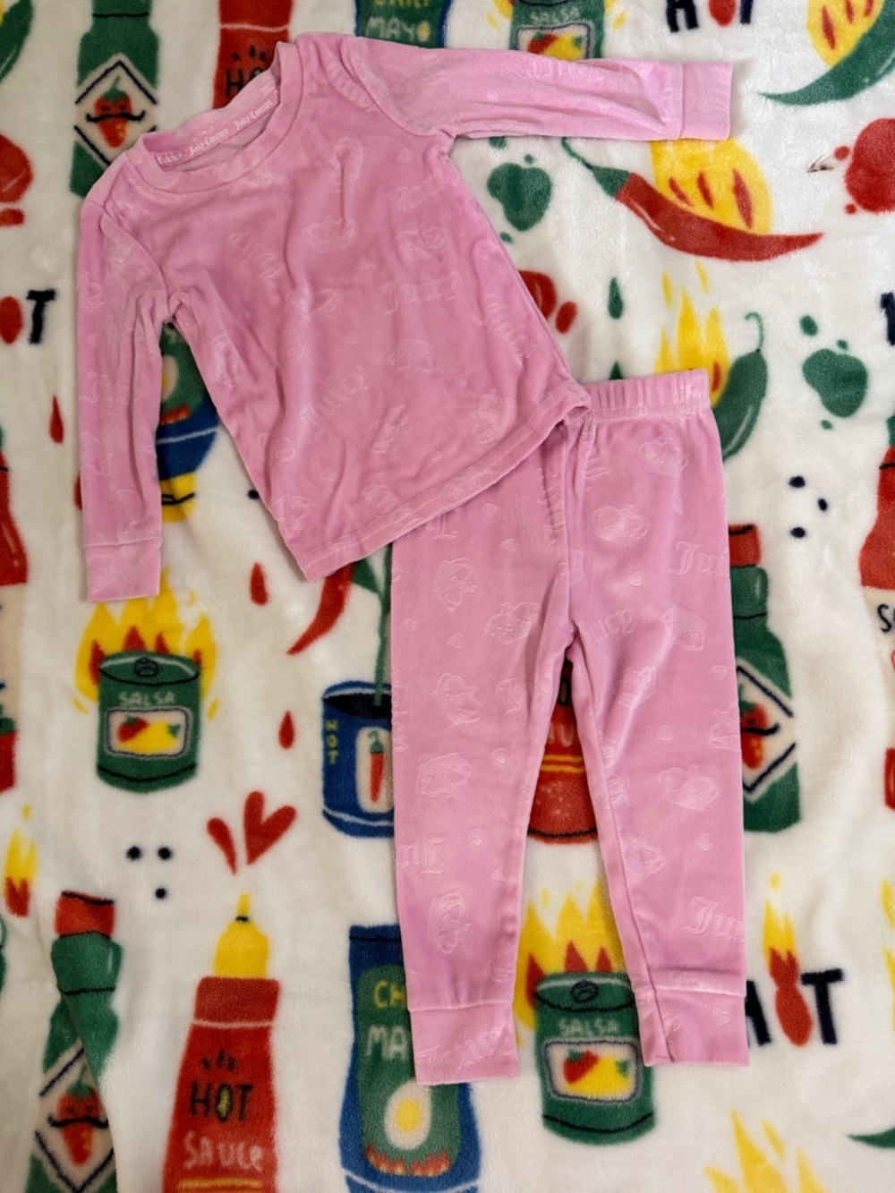 Baby Girl Pink Two-Piece JC Pajama Set - VELOUR 12M